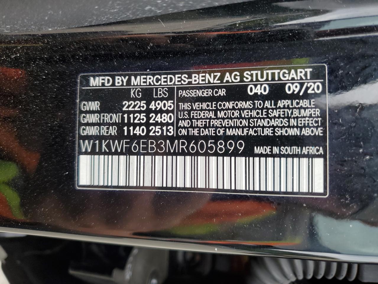 W1KWF6EB3MR605899 2021 Mercedes-Benz C 43 Amg