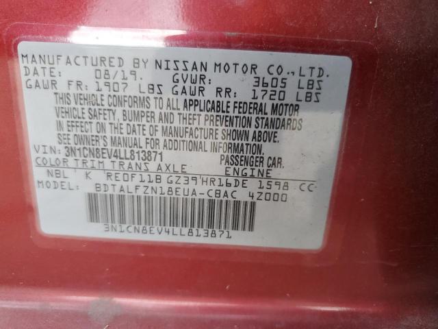 3N1CN8EV4LL813871 Nissan Versa SV 13