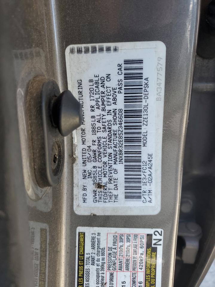 1NXBR32E85Z346608 2005 Toyota Corolla Ce