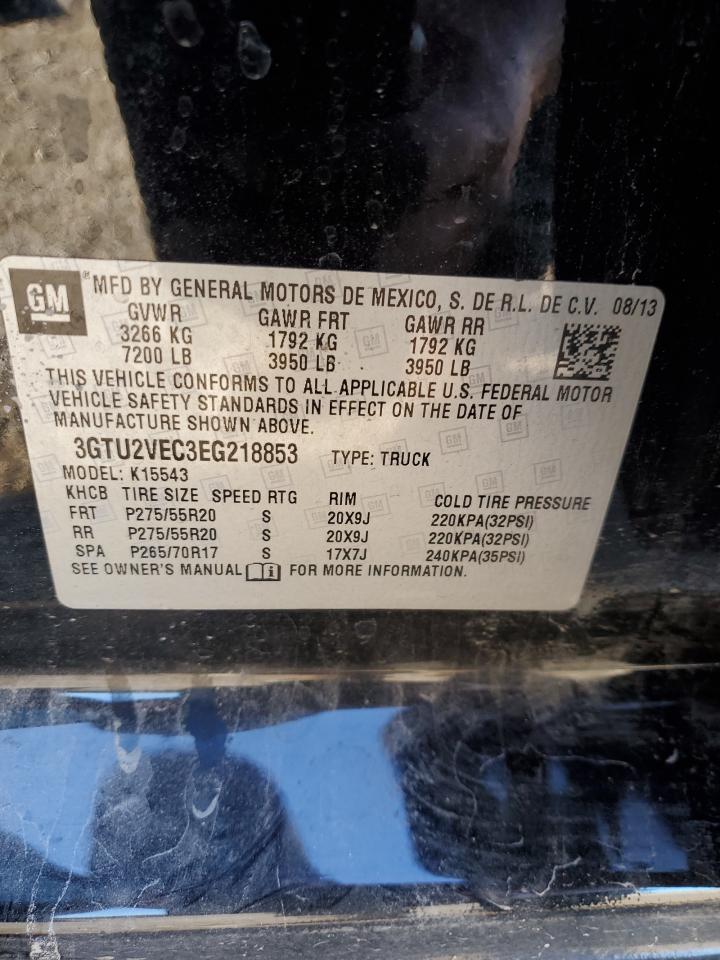 3GTU2VEC3EG218853 2014 GMC Sierra K1500 Slt