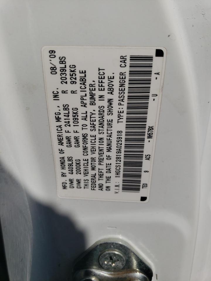 1HGCS12819A025918 2009 Honda Accord Exl