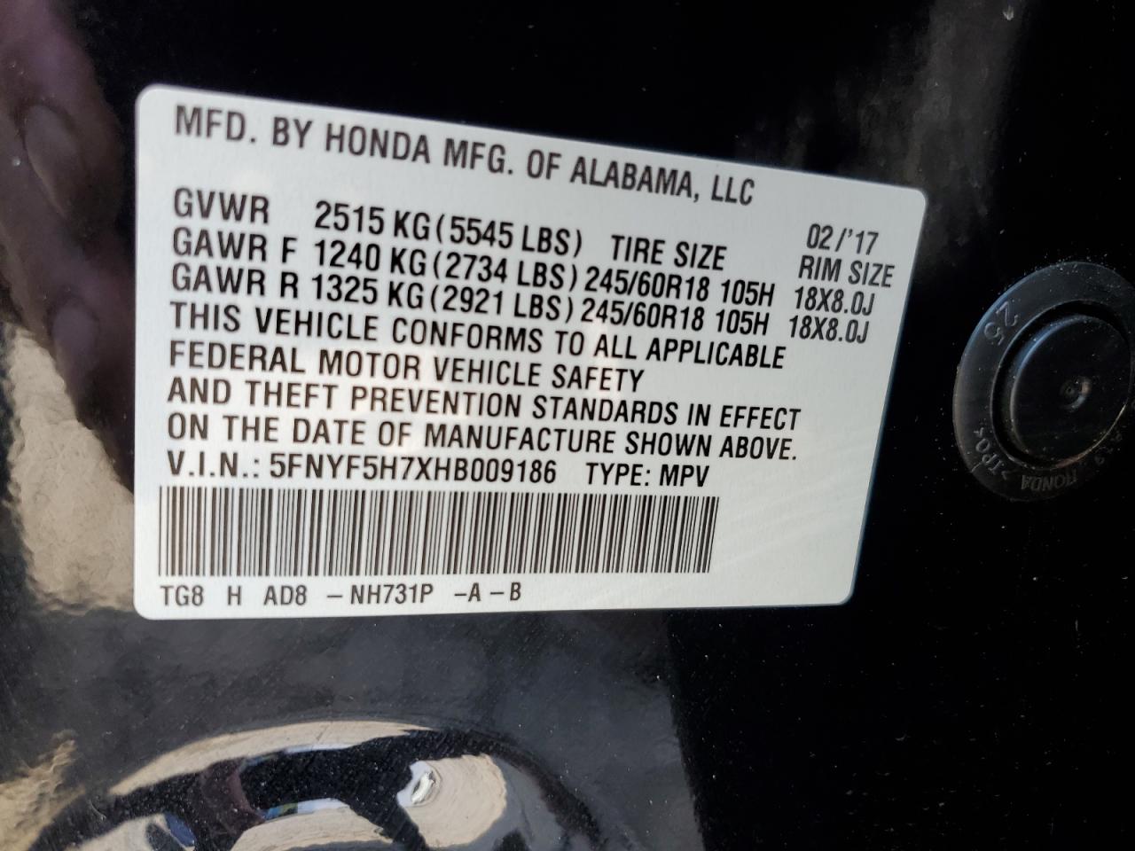 2017 Honda Pilot - Image 15