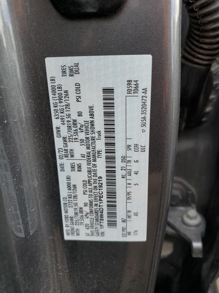 2023 Ford F450 Super Duty VIN: 1FT8W4DT1PEC19219 Lot: 71371434