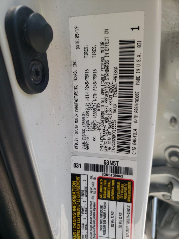 5TFAX5GN0KX155558 2019 Toyota Tacoma Double Cab