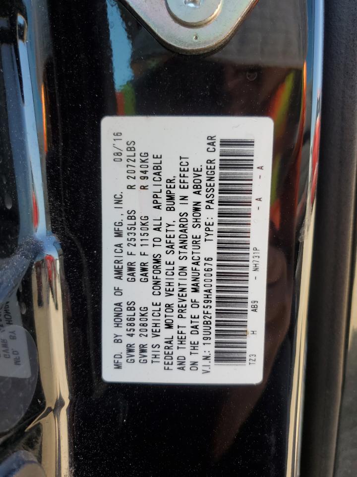 19UUB2F59HA000676 2017 Acura Tlx Tech