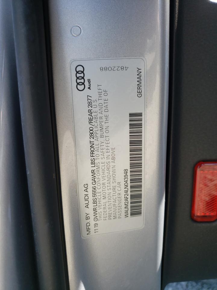 WAUM2AF24LN043948 2020 Audi A6 Prestige