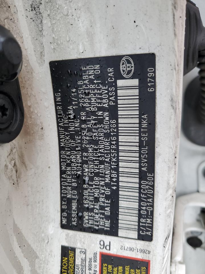 4T4BF1FK5FR461266 2015 TOYOTA CAMRY - Image 12