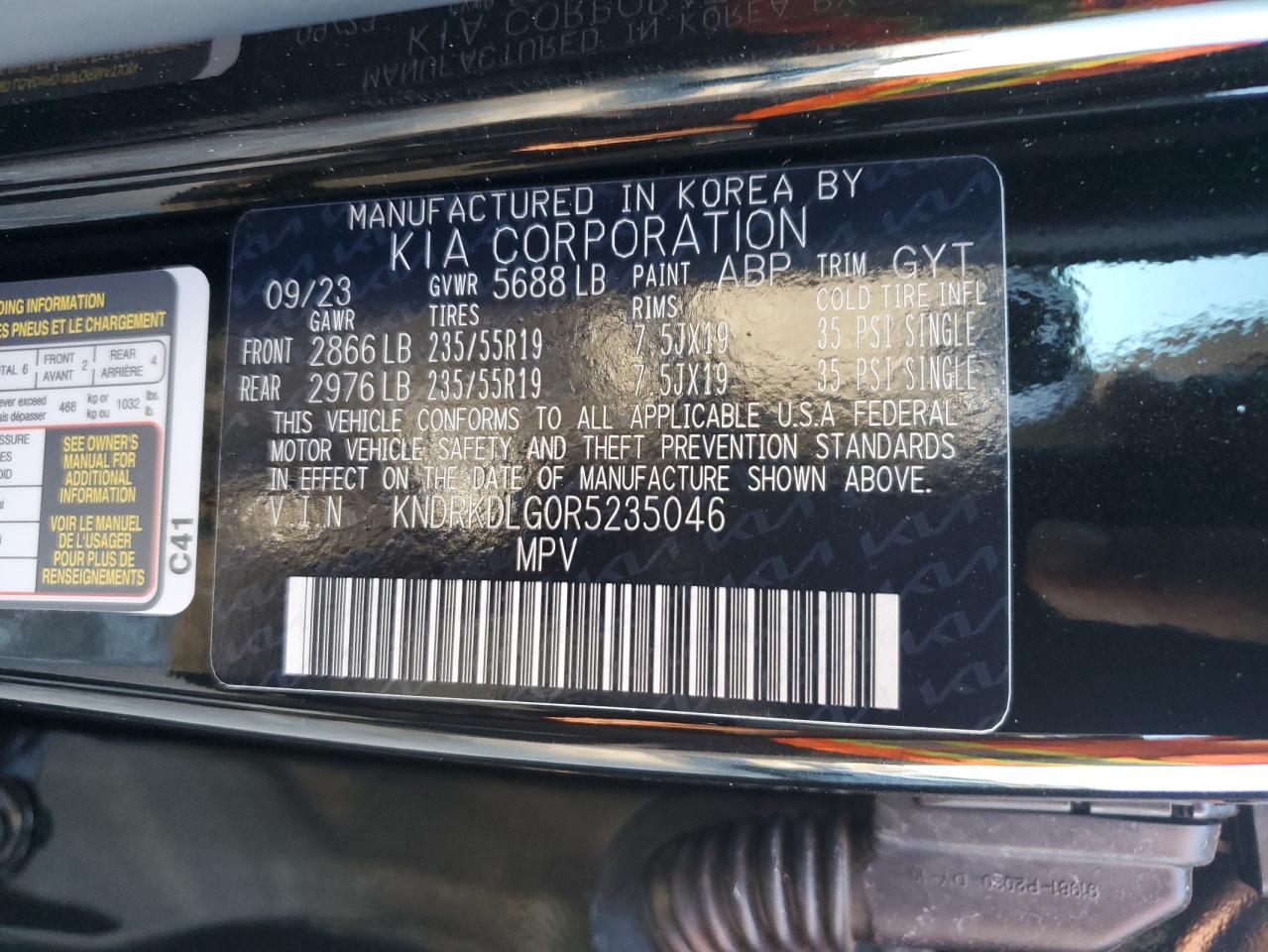 KNDRKDLG0R5235046 2024 Kia Sorento Sxp