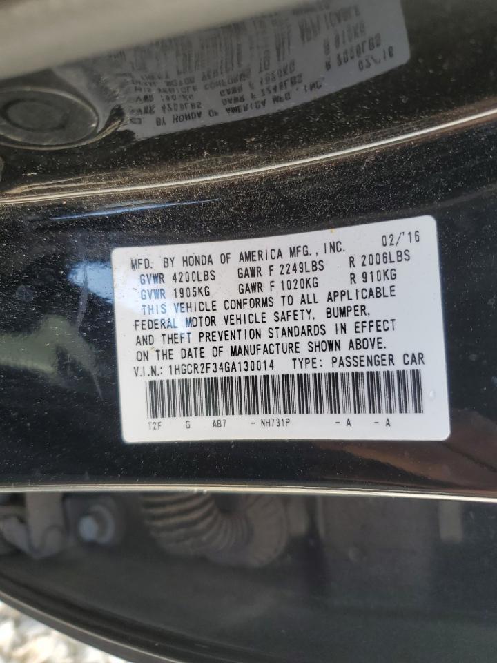 1HGCR2F34GA130014 2016 Honda Accord Lx