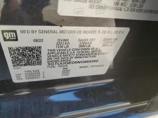 3GTUUGED5NG665599 GMC Sierra K15 12