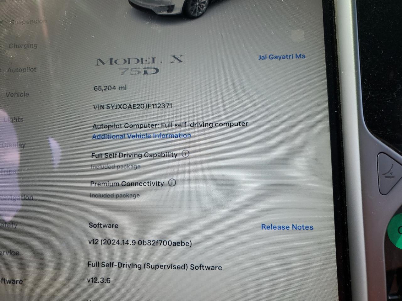 5YJXCAE20JF112371 2018 Tesla Model X