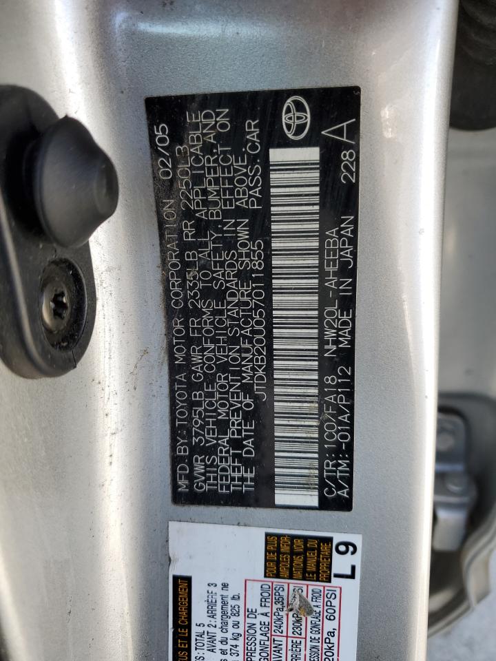 JTDKB20U057011855 2005 Toyota Prius