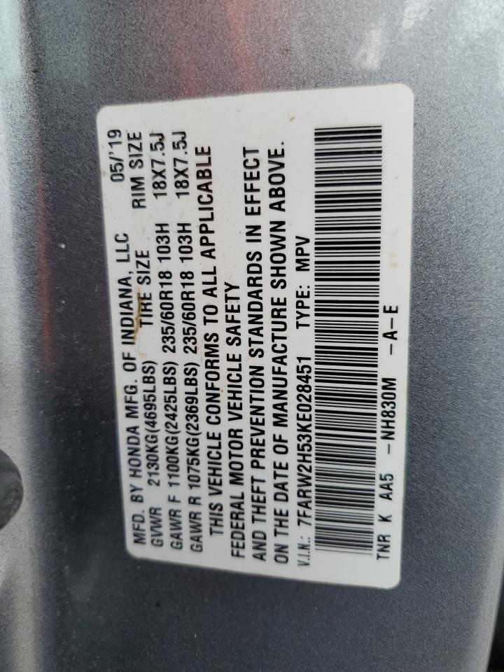 7FARW2H53KE028451 2019 Honda Cr-V Ex