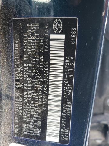 4T1G11AK4LU963896 Toyota Camry SE 12