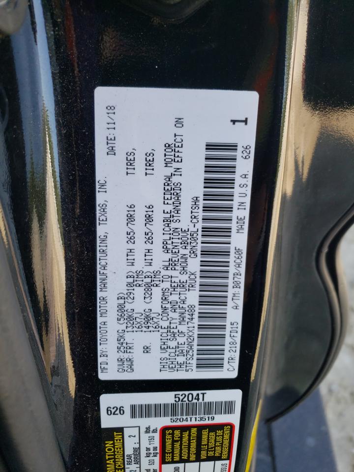 5TFSZ5AN2KX174488 2019 Toyota Tacoma Access Cab