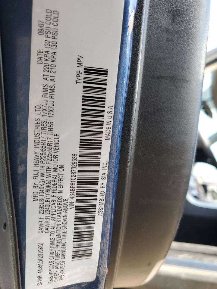 2008 Subaru Outback 2.5I VIN: 4S4BP61C287329636 Lot: 72189364