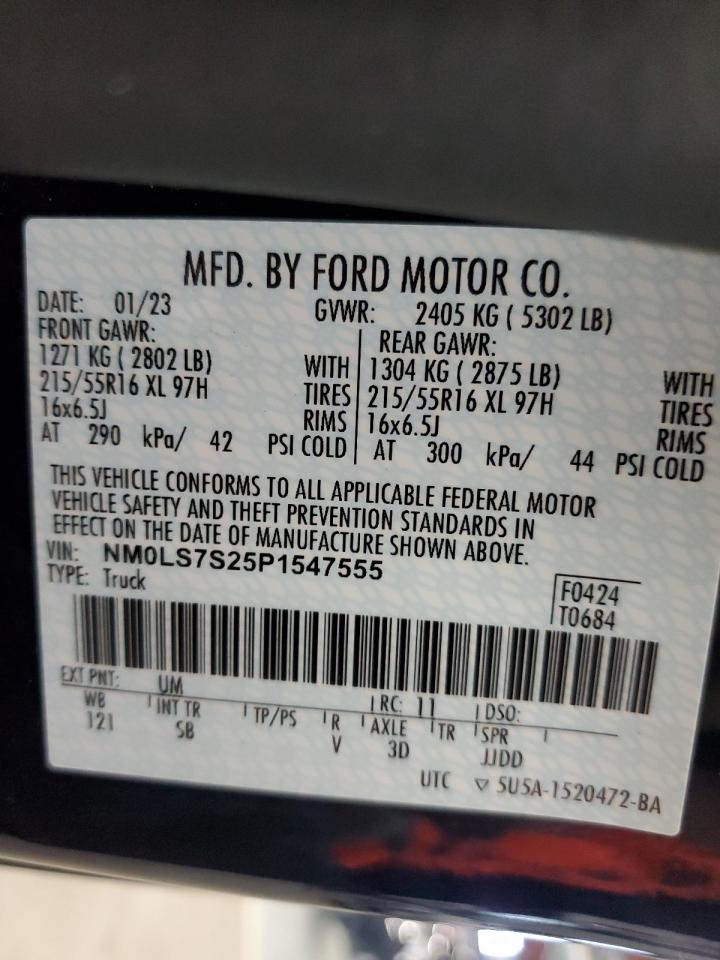 NM0LS7S25P1547555 2023 Ford Transit Connect Xl