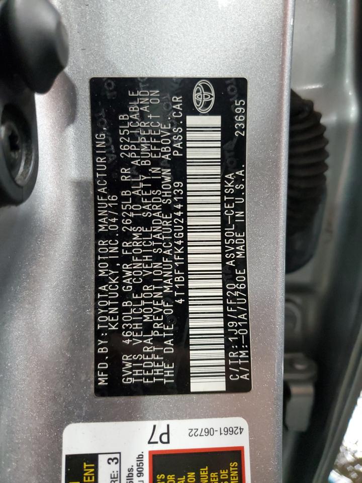 4T1BF1FK4GU244139 2016 Toyota Camry Le