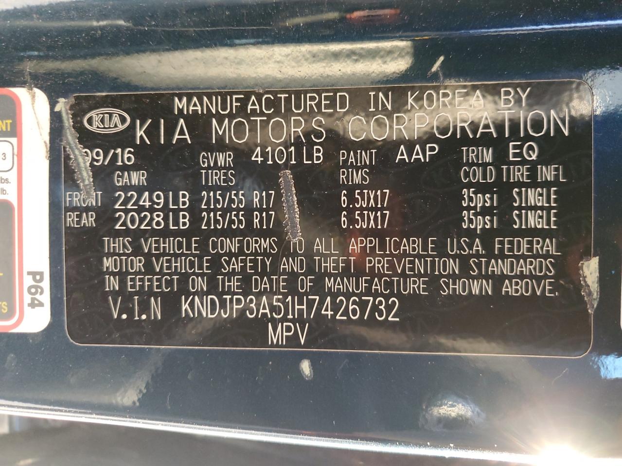 KNDJP3A51H7426732 2017 Kia Soul +