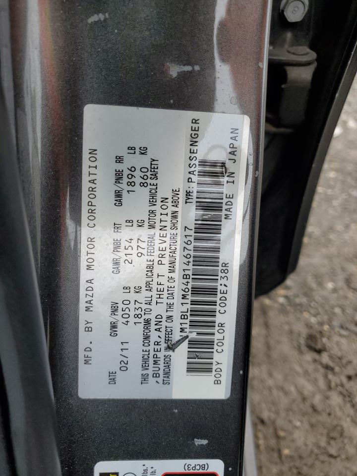 JM1BL1M64B1467617 2011 Mazda 3 S