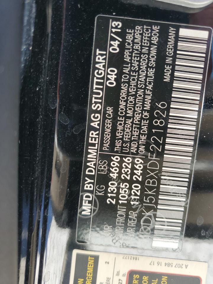 2013 Mercedes-Benz E 350 VIN: WDDKJ5KBXDF221826 Lot: 72240444