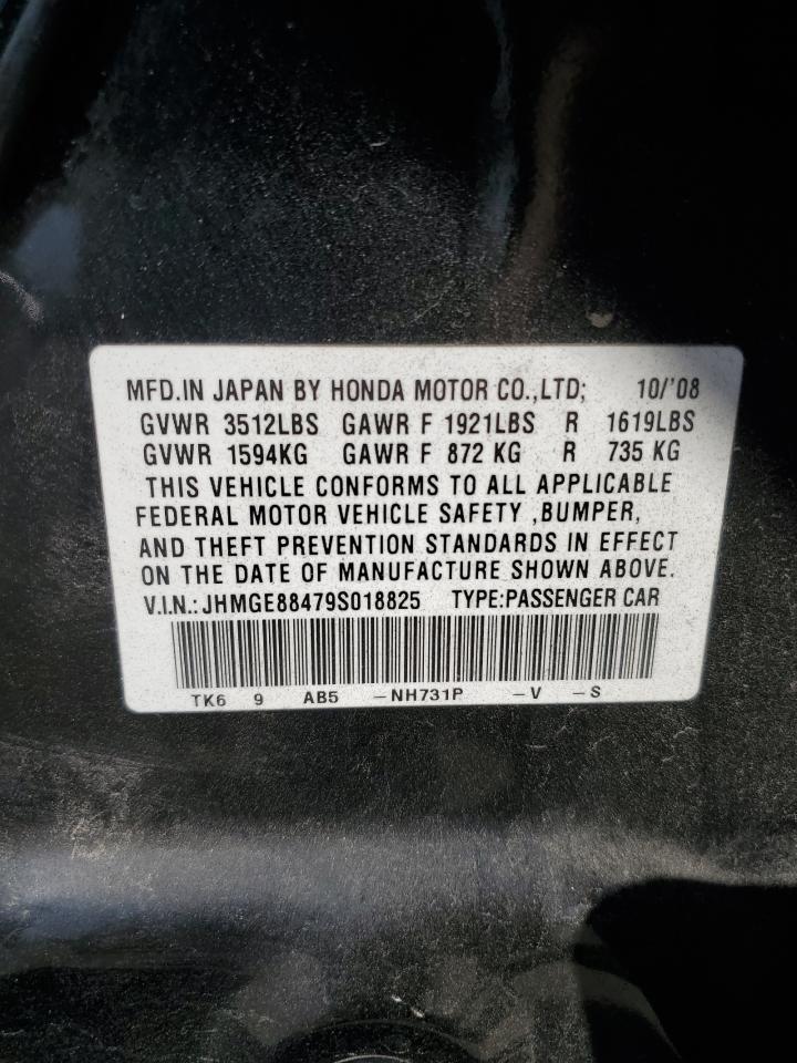 JHMGE88479S018825 2009 Honda Fit Sport