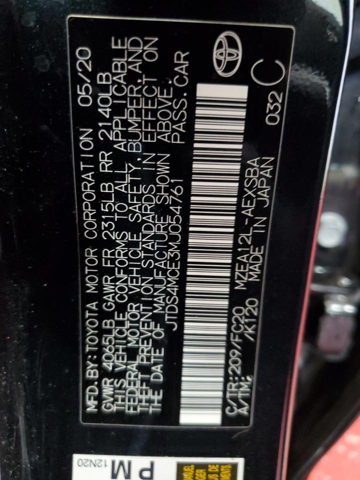 2021 Toyota Corolla Se VIN: JTDS4MCE3MJ054761 Lot: 69949754