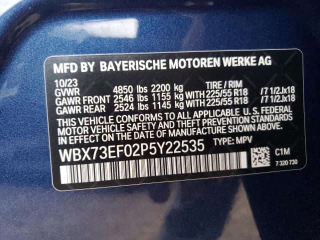 WBX73EF02P5Y22535 BMW X1 XDRIVE2 13