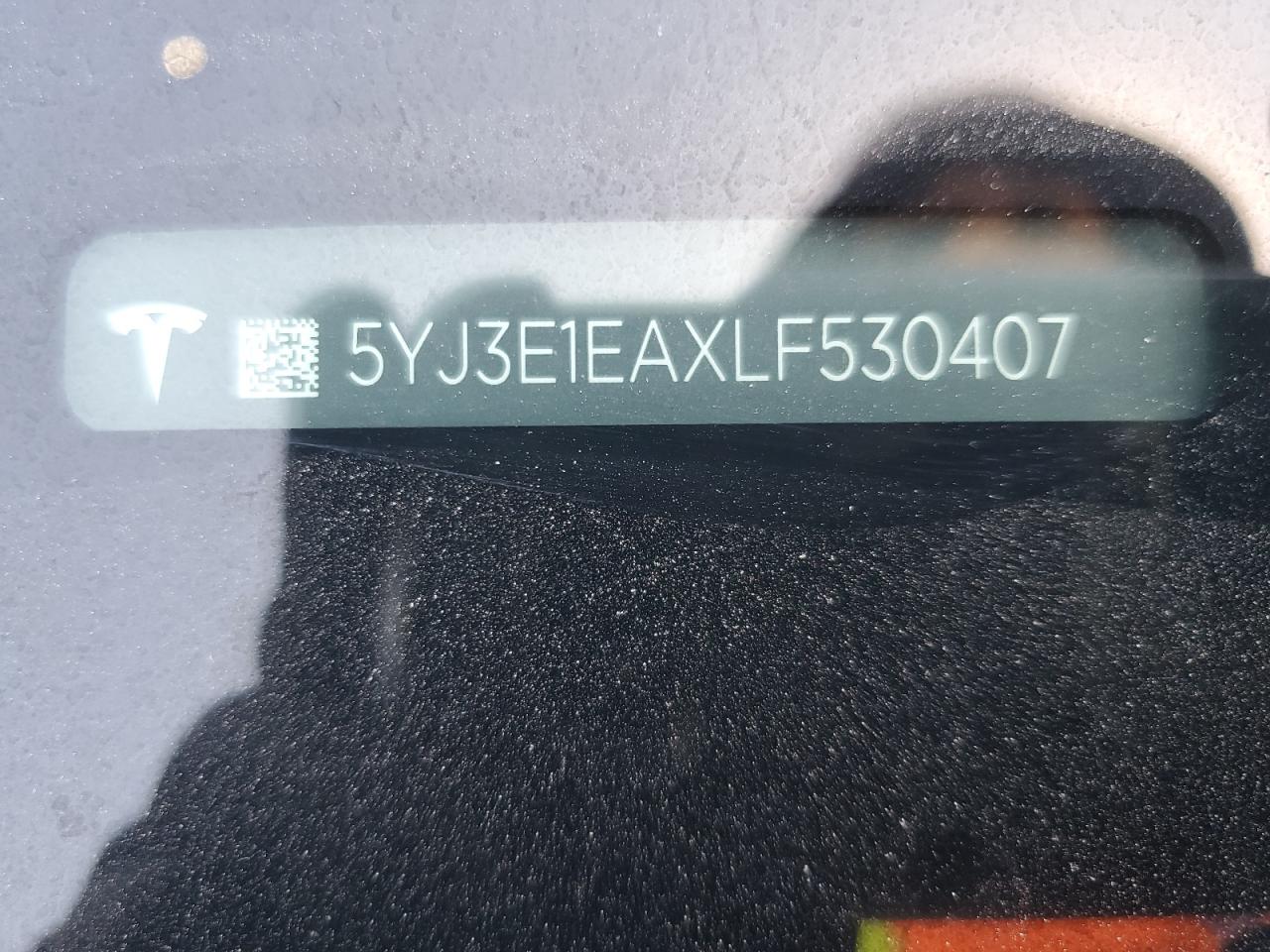 5YJ3E1EAXLF530407 2020 Tesla Model 3