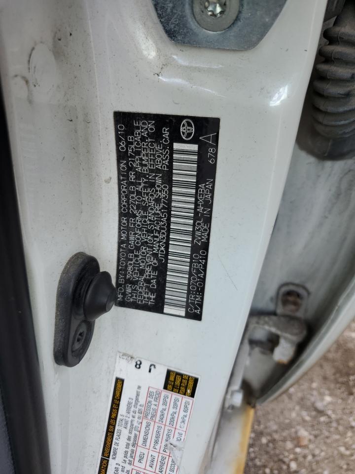 JTDKN3DU3A5177350 2010 Toyota Prius
