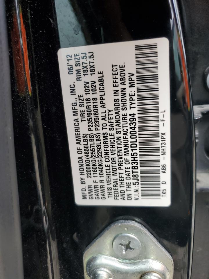 5J8TB3H51DL004394 2013 Acura Rdx Technology