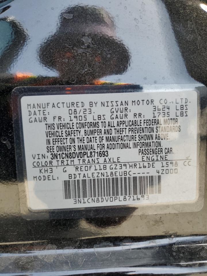 2023 Nissan Versa S VIN: 3N1CN8DV0PL871693 Lot: 71195804