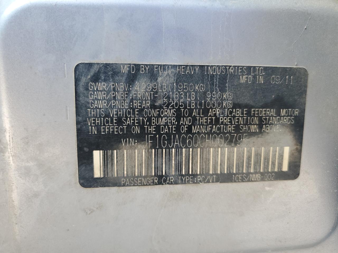 2012 Subaru Impreza - Image 13