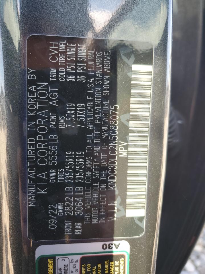 KNDC3DLC2N5088075 2022 Kia Ev6 Light