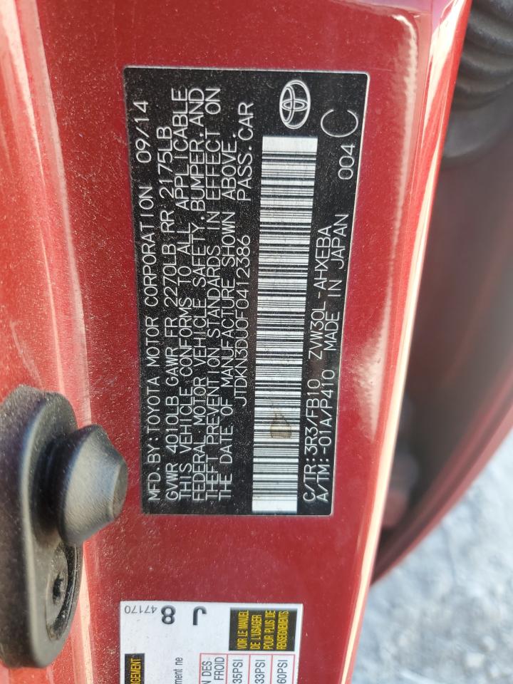JTDKN3DU0F0412386 2015 Toyota Prius