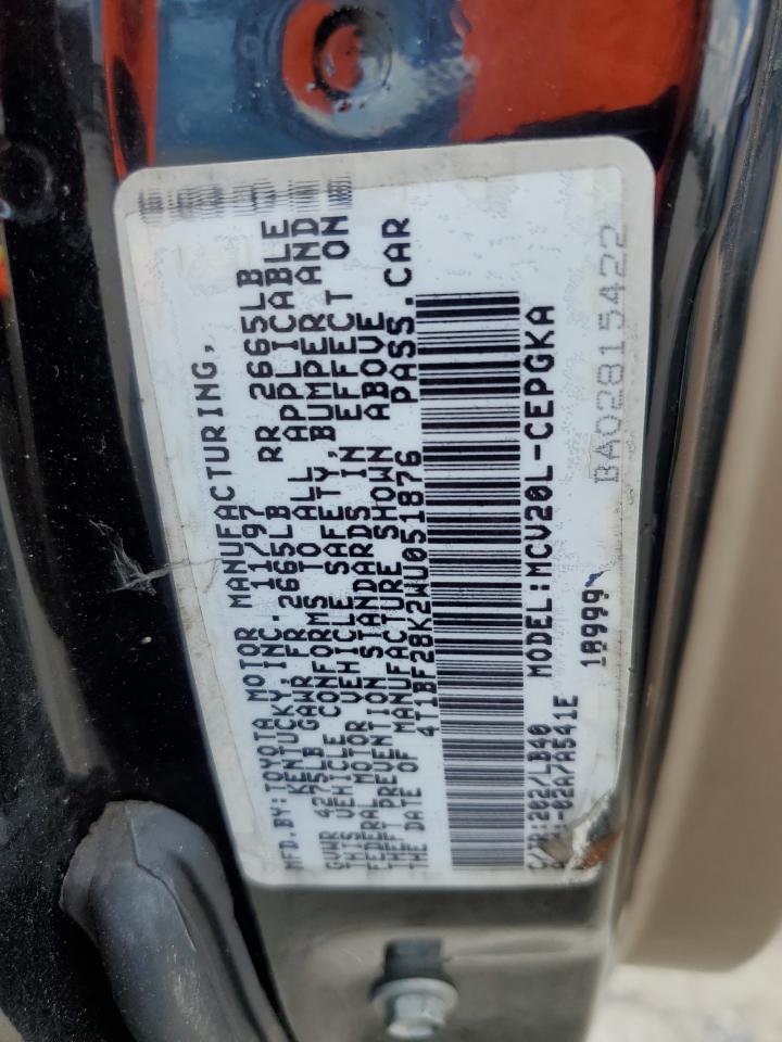 4T1BF28K2WU051876 1998 Toyota Camry Ce