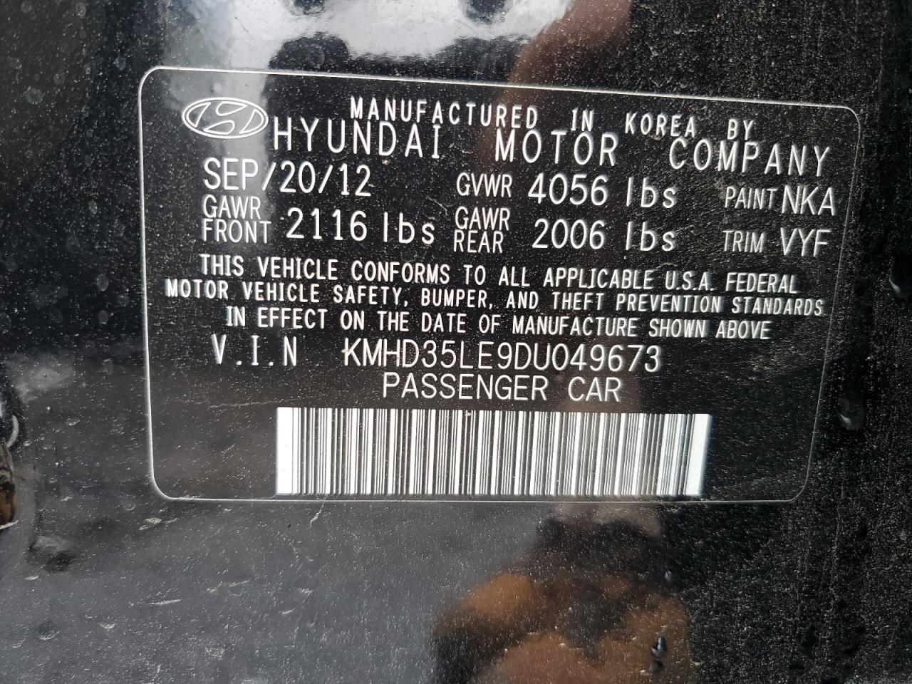 KMHD35LE9DU049673 2013 Hyundai Elantra Gt