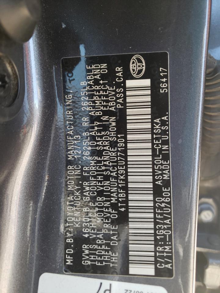 2014 Toyota Camry L VIN: 4T1BF1FK9EU771901 Lot: 53165445