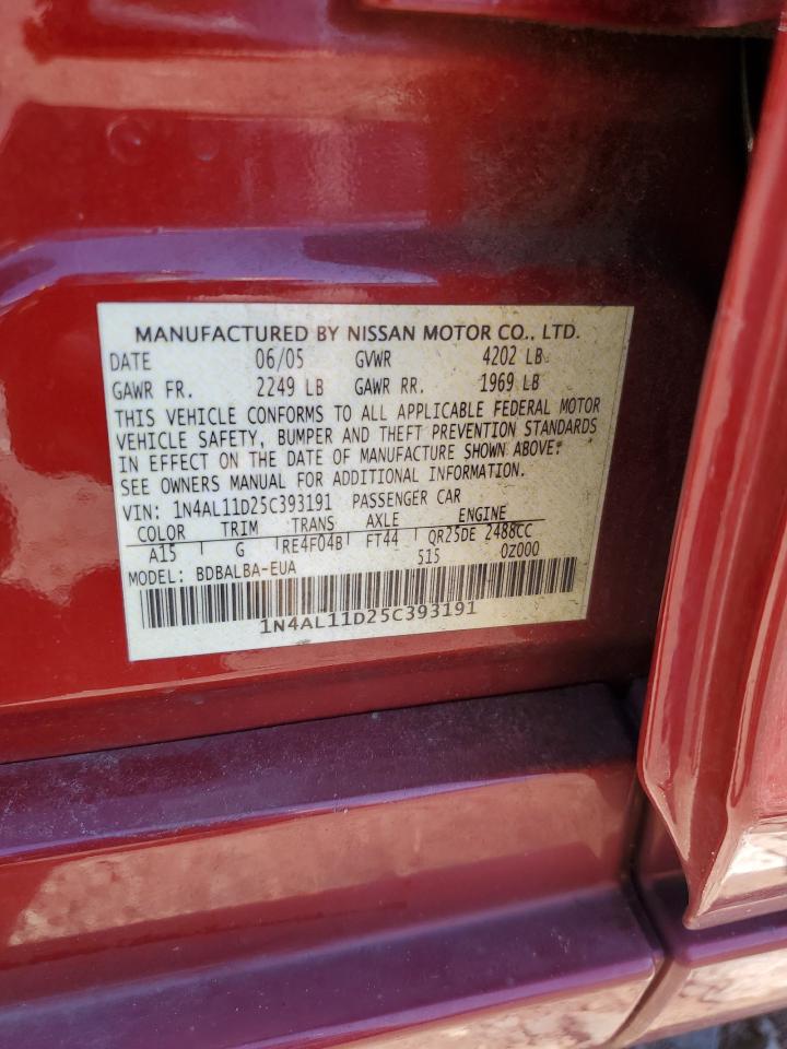 1N4AL11D25C393191 2005 Nissan Altima S