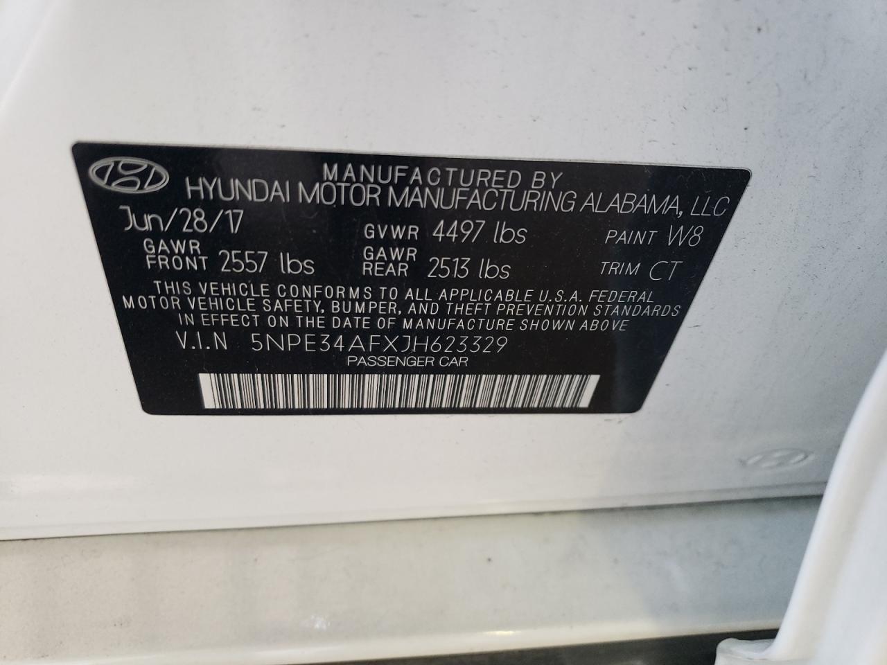 5NPE34AFXJH623329 2018 Hyundai Sonata Sport