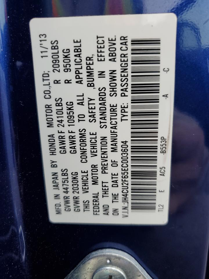 JH4CU2F65EC003604 2014 Acura Tsx Tech