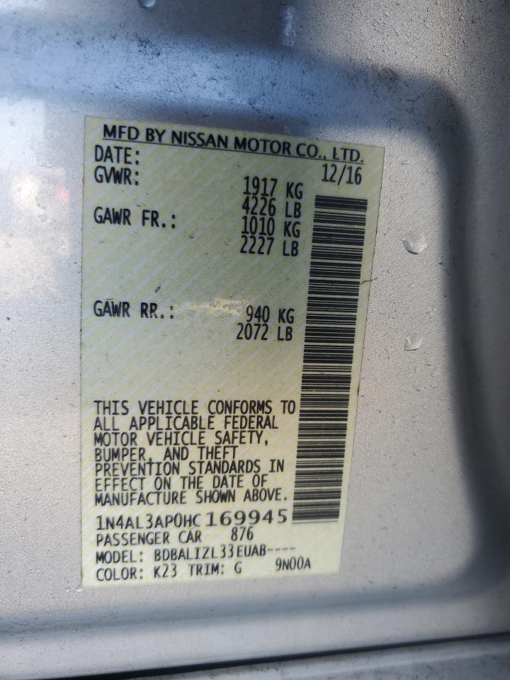 1N4AL3AP0HC169945 2017 NISSAN ALTIMA - Image 12