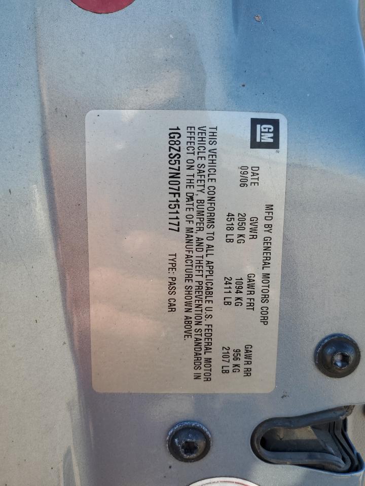 1G8ZS57N07F151177 2007 Saturn Aura Xe