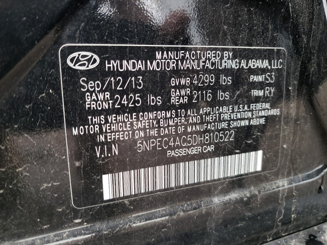 5NPEC4AC5DH810522 2013 Hyundai Sonata Se