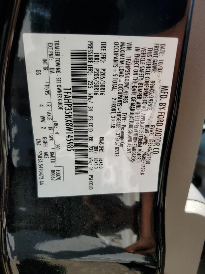 1FAHP35NX8W145985 2008 Ford Focus Se