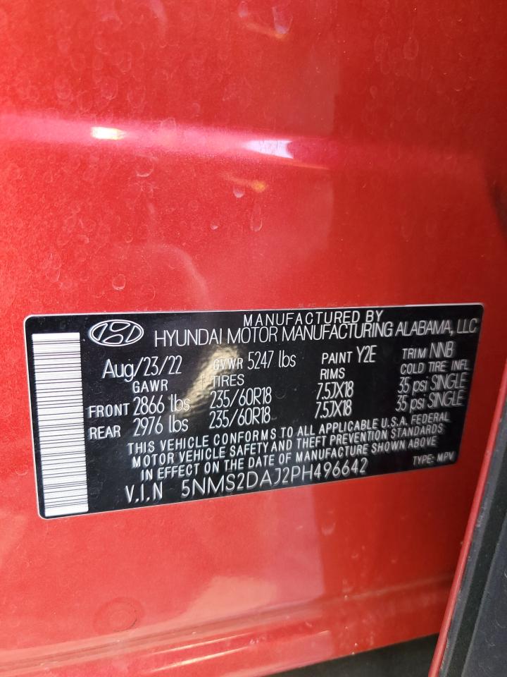 5NMS2DAJ2PH496642 2023 Hyundai Santa Fe Sel