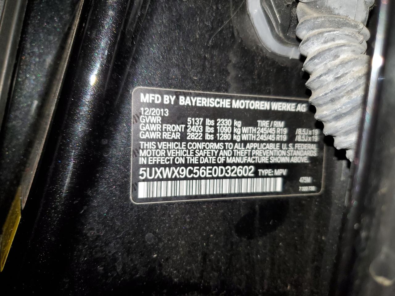 5UXWX9C56E0D32602 2014 BMW X3 xDrive28I