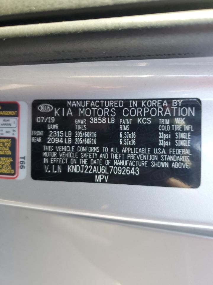 KNDJ22AU6L7092643 2020 Kia Soul Lx