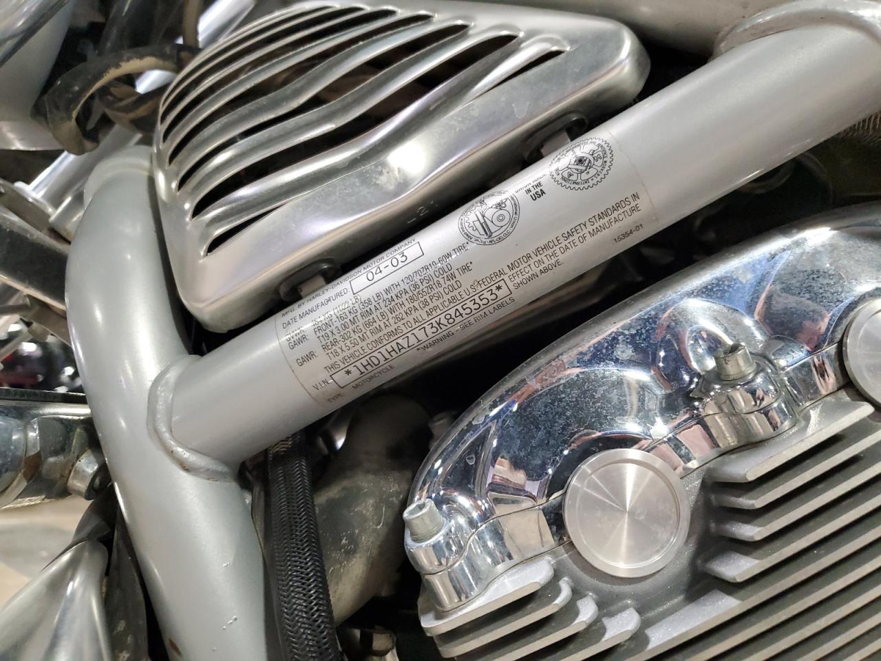 2003 Harley-Davidson Vrsca VIN: 1HD1HAZ173K845353 Lot: 72584854