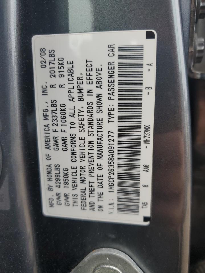 1HGCP26358A091277 2008 Honda Accord Lx